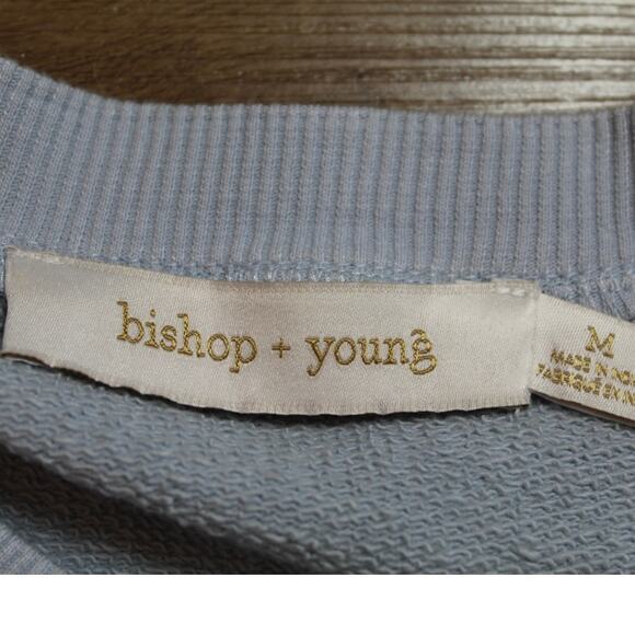 Bishop + Young Blue Tie-Dye Puff Sleeve Sweatshirt Women’s Medium - Picture 4 of 5